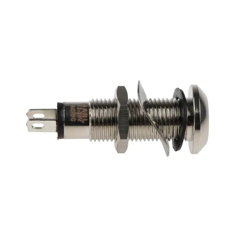 Marl Green Panel Mount LED Indicator 8.1 mm 12–28V DC, Solder Tab, IP67, Diffused Lens 537-532-63