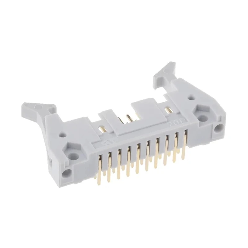 RS PRO Right Angle Through Hole PCB Header 20 Contacts 2.54 mm Pitch Shrouded 1A Gold-Plated Thermoplastic 471-137