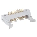 RS PRO Right Angle Through Hole PCB Header 20 Contacts 2.54 mm Pitch Shrouded 1A Gold-Plated Thermoplastic 471-137