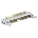 RS PRO Right Angle Through Hole PCB Header, 2.54 mm Pitch, 40 Contacts, Shrouded, Nylon Housing, Brass Gold-Plated 471-165