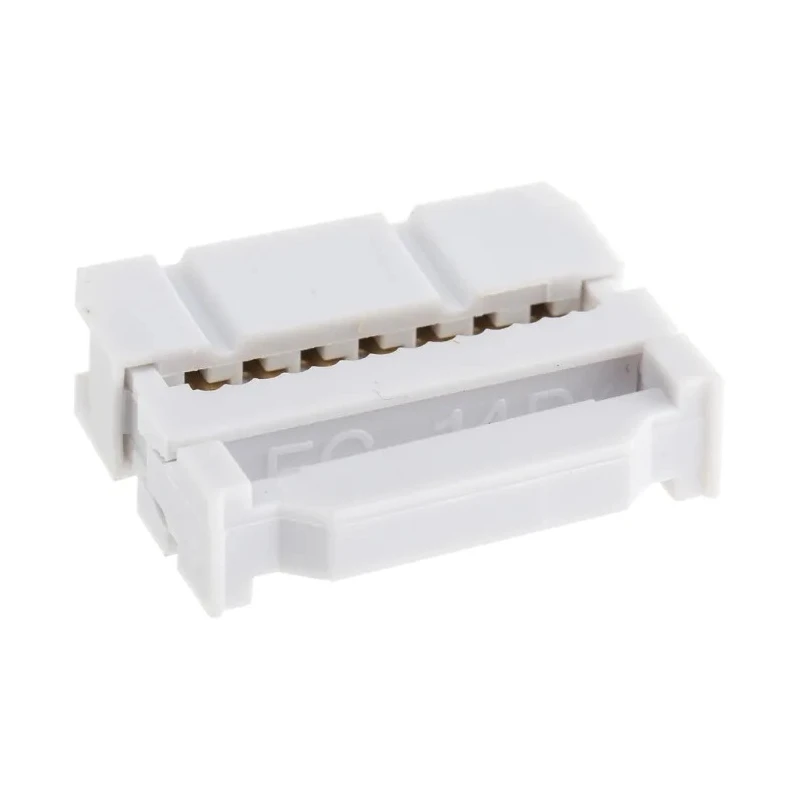 RS PRO 14-Way IDC Connector Female, 2 Row, Cable Mount, 1A, 500V, Pitch 2.54mm, Shrouded, Straight, Brass Contacts, 471-193