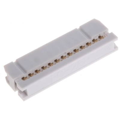 RS PRO 26-Way IDC Connector, Female for Cable, 2 Rows, 1A, 500V, Gold Plated, 2.54mm Pitch, 471-222