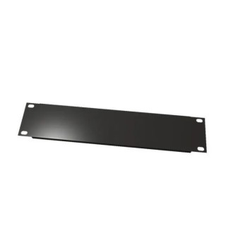 S2CEB Black Steel Rack Panel, 3U, 483mm Length, 132mm Width, Strengthened Collar 