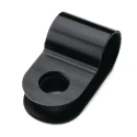 HellermannTyton 6.5 mm ID Polyamide P-Clip, Black, Cable Bundle Fastener 211-60002 H3P-PA66HS-BK