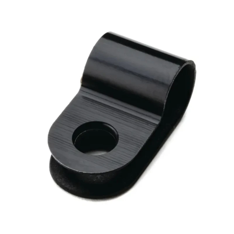 HellermannTyton 6.5 mm ID Polyamide P-Clip, Black, Cable Bundle Fastener 211-60002 H3P-PA66HS-BK