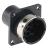 ITT Cannon Trident Ringlock Circular Connector 12 Contacts Panel Mount Socket Male IP65 Polymer TR1412RMS1NB / 192926-0460
