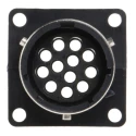 ITT Cannon Trident Ringlock Circular Connector 12 Contacts Panel Mount Socket Male IP65 Polymer TR1412RMS1NB / 192926-0460