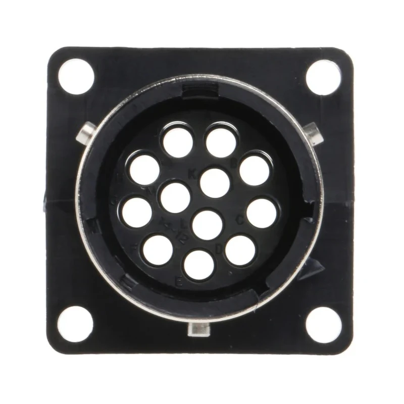 ITT Cannon Trident Ringlock Circular Connector 12 Contacts Panel Mount Socket Male IP65 Polymer TR1412RMS1NB / 192926-0460
