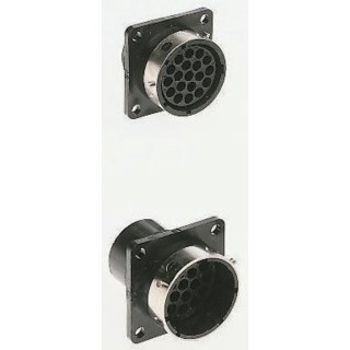 ITT Cannon Circular Connector, Panel Mount, 28 Contacts, 16A 250V, IP65, Crimp, Trident Ringlock TR2028RMS1NB / 192926-0480