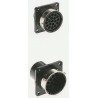 ITT Cannon Circular Connector, Panel Mount, 28 Contacts, 16A 250V, IP65, Crimp, Trident Ringlock TR2028RMS1NB / 192926-0480