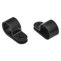 HellermannTyton Polyamide P-Clip 12.5 mm Inside Diameter, Black, 10 mm Width 211-60006 H7P-PA66HS-BK