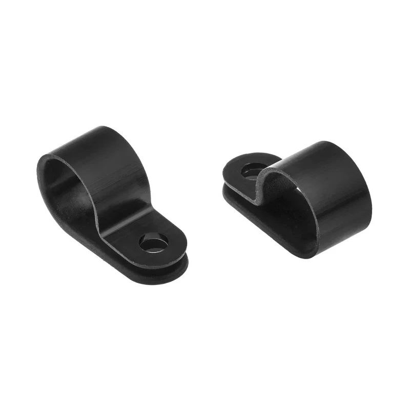 HellermannTyton Polyamide P-Clip 12.5 mm Inside Diameter, Black, 10 mm Width 211-60006 H7P-PA66HS-BK