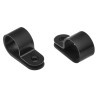 HellermannTyton Polyamide P-Clip 12.5 mm Inside Diameter, Black, 10 mm Width 211-60006 H7P-PA66HS-BK