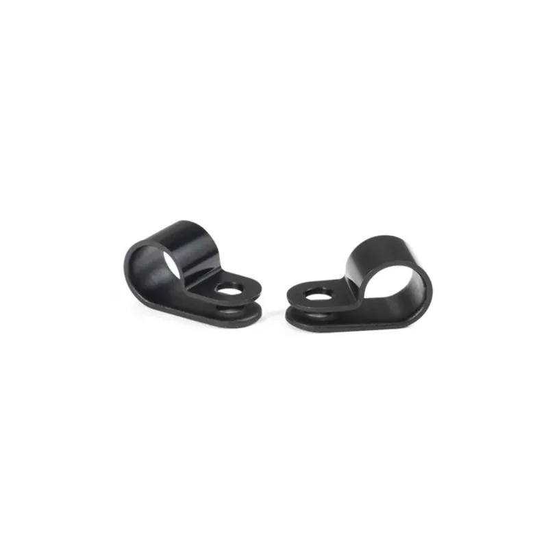 HellermannTyton Polyamide P-Clip 12.5 mm Inside Diameter, Black, 10 mm Width 211-60006 H7P-PA66HS-BK