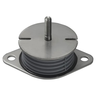 Taica Cylindrical Anti-Vibration Mount, Compression, M10 Thread, 10mm Bore, 76mm OD, 64mm Height Silicone SF-50