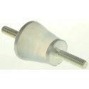 Taica Cylindrical Bobbin Male to Male M4 Anti-Vibration Mount, Silicone, 4mm Bore, 18mm OD, 48mm Height THETA-B
