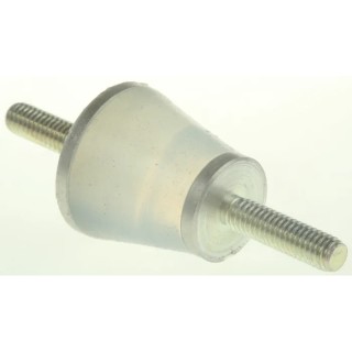 Taica Cylindrical Bobbin Male to Male M4 Anti-Vibration Mount, Silicone, 4mm Bore, 18mm OD, 48mm Height THETA-B