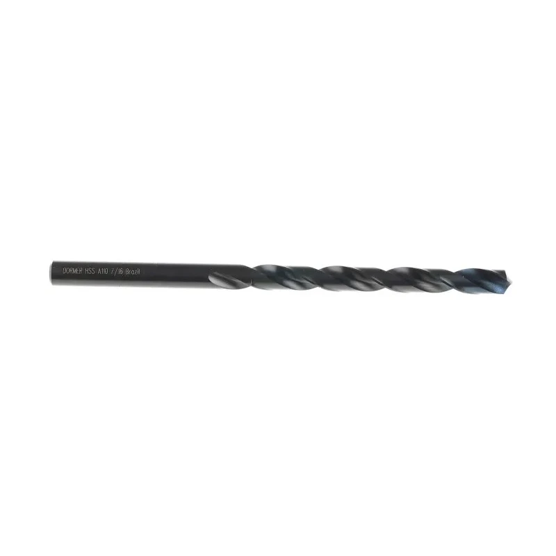 Dormer High Speed Steel Long Series Twist Drill Bit, 195mm Overall Length, 1 inch Size, Helical Flutes, Cylindrical A1107/16