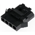 ITT Cannon Trident Female Connector Housing Snap-In 4 Way 1 Row Straight 5.08mm Pitch Nylon TST04RA00 / 192990-0380