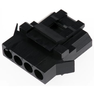 ITT Cannon Trident Female Connector Housing Snap-In 4 Way 1 Row Straight 5.08mm Pitch Nylon TST04RA00 / 192990-0380