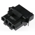 ITT Cannon Trident Female Connector Housing Snap-In 4 Way 1 Row Straight 5.08mm Pitch Nylon TST04RA00 / 192990-0380