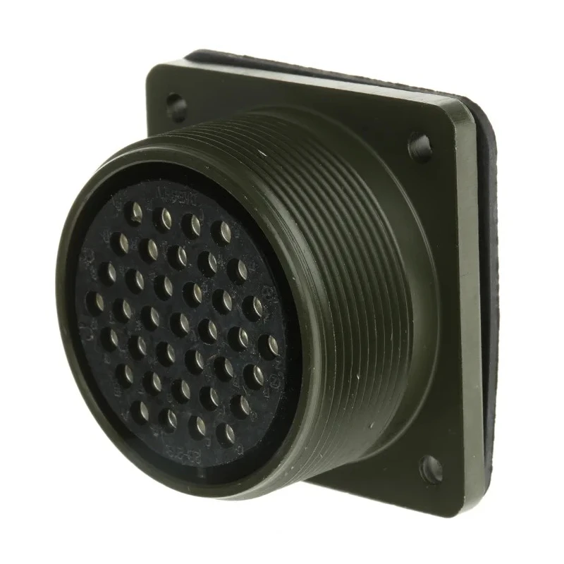 Amphenol Industrial MIL Spec Circular Connector 37 Way Female Box Mount Straight Copper Alloy MS3102A