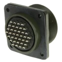 Amphenol Industrial MIL Spec Circular Connector 37 Way Female Box Mount Straight Copper Alloy MS3102A