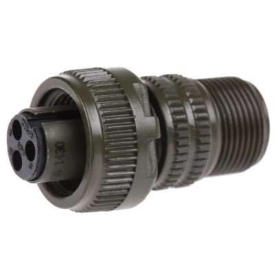 Amphenol Industrial MIL Spec Circular Connector Copper Alloy Straight Female 3 Way Cable MS3106A