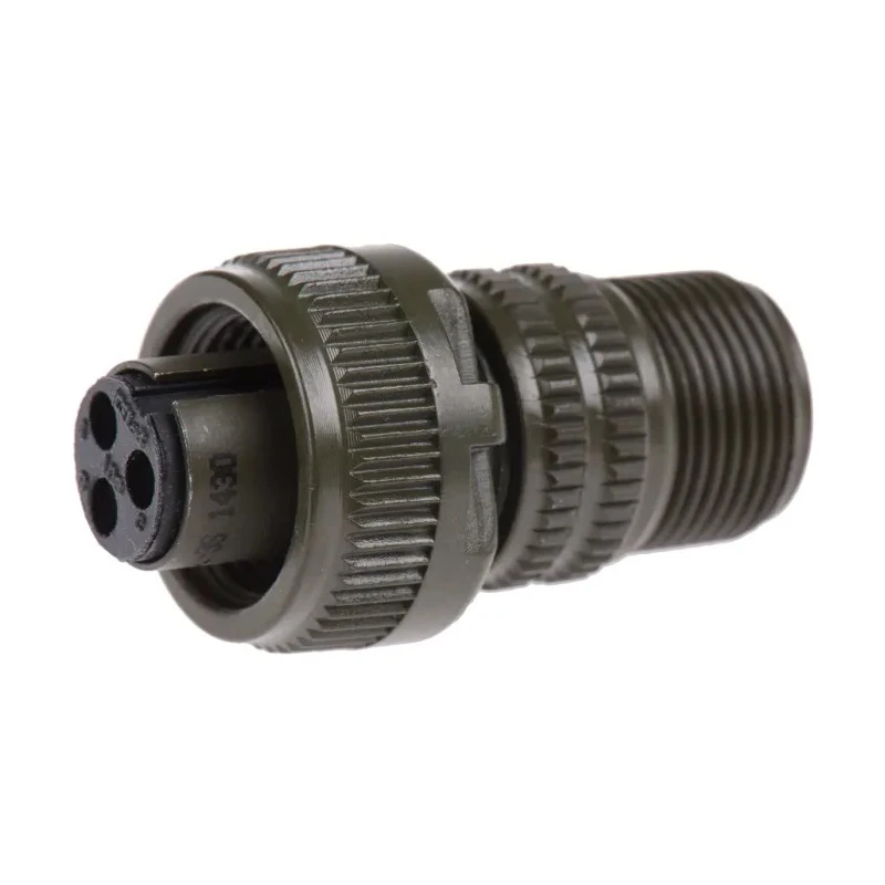 Amphenol Industrial MIL Spec Circular Connector Copper Alloy Straight Female 3 Way Cable MS3106A