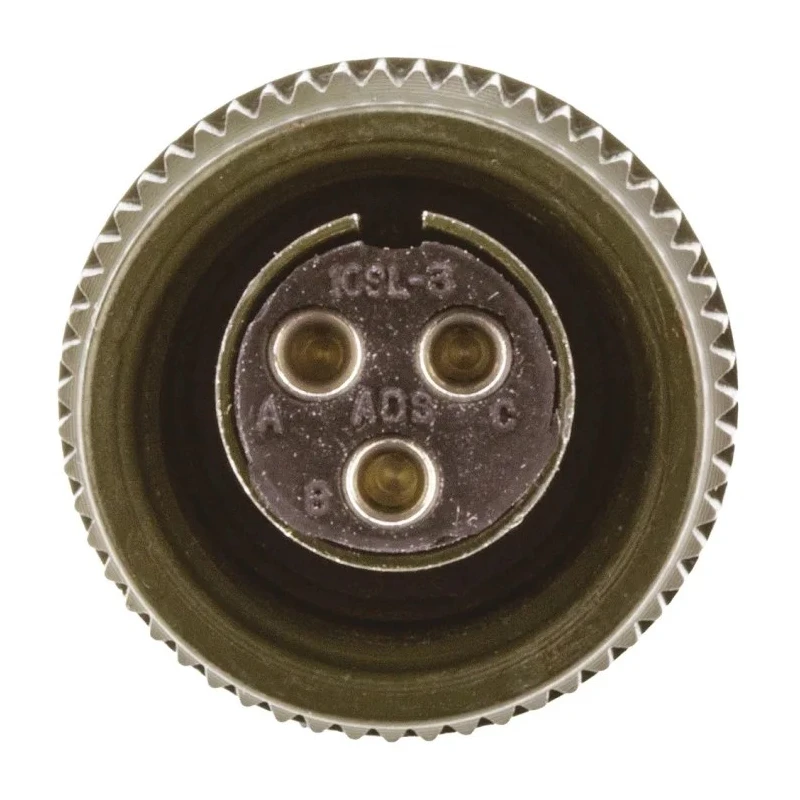 Amphenol Industrial MIL Spec Circular Connector Copper Alloy Straight Female 3 Way Cable MS3106A
