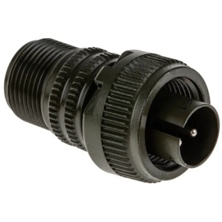 Amphenol Industrial Copper Alloy Straight 3 Way MIL Spec Circular Connector, Male Contacts, Cable Mount, IP67 MS3106A