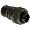 Amphenol Industrial Copper Alloy Straight 3 Way MIL Spec Circular Connector, Male Contacts, Cable Mount, IP67 MS3106A