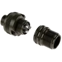 Amphenol Industrial Copper Alloy Straight 3 Way MIL Spec Circular Connector, Male Contacts, Cable Mount, IP67 MS3106A