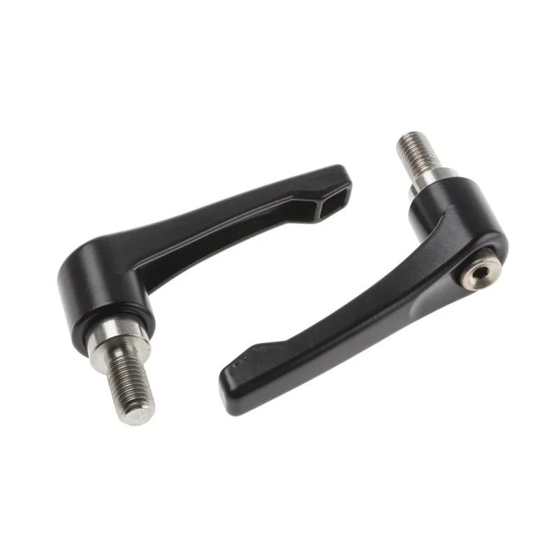 RS PRO Clamping Lever Die Cast Zinc Handle M10 x 20 mm Male Thread Stainless Steel Shaft Black 78mm 478-096