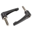 RS PRO Stainless Steel Clamping Lever, Die Cast Zinc Handle, M12 x 40 mm, Black 478-276