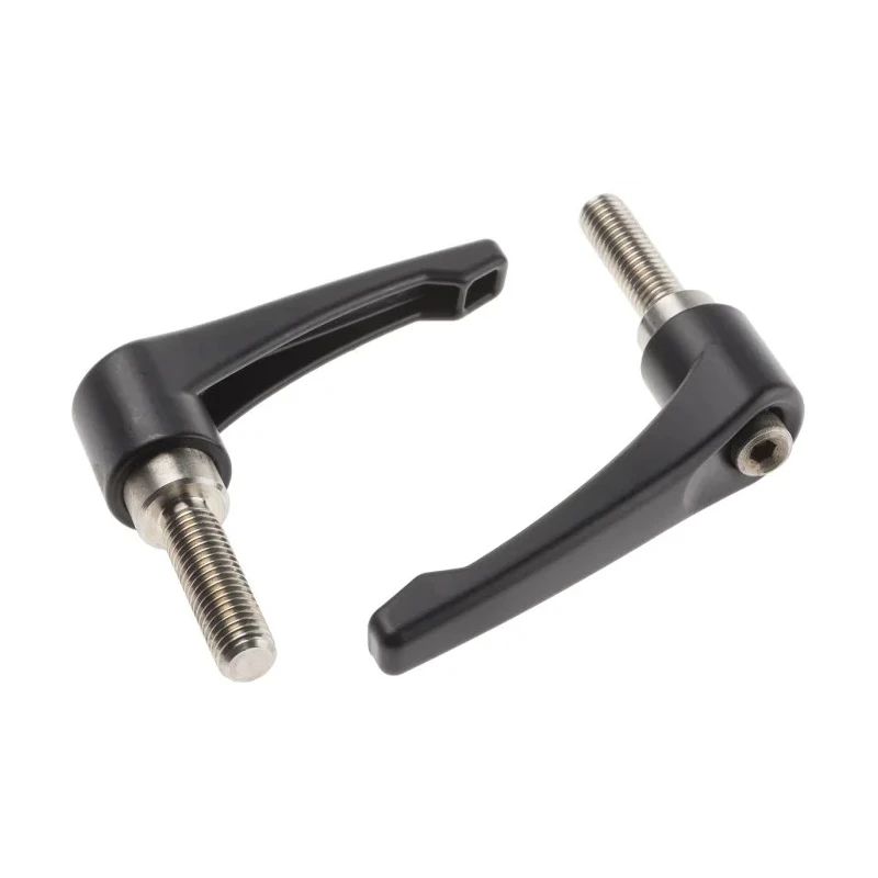 RS PRO Stainless Steel Clamping Lever, Die Cast Zinc Handle, M12 x 40 mm, Black 478-276