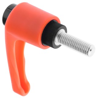 RS PRO Clamping Lever M10 x 30 mm Thermoplastic Handle Steel Shaft Orange 478-343