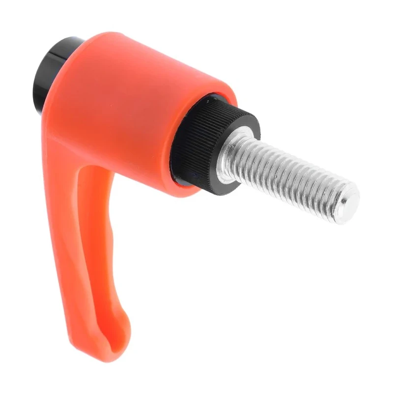 RS PRO Clamping Lever M10 x 30 mm Thermoplastic Handle Steel Shaft Orange 478-343