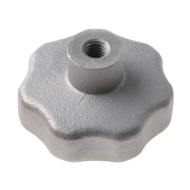 RS PRO Silver Stainless Steel Lobe Clamping Knob 40mm Threaded Through Hole 20mm Thread Length 478-630