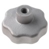 RS PRO Silver Stainless Steel Lobe Clamping Knob 40mm Threaded Through Hole 20mm Thread Length 478-630