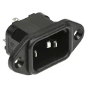 Bulgin C14 Straight Panel Mount IEC Connector 250V 10A Male Quick Connect PX0580/28