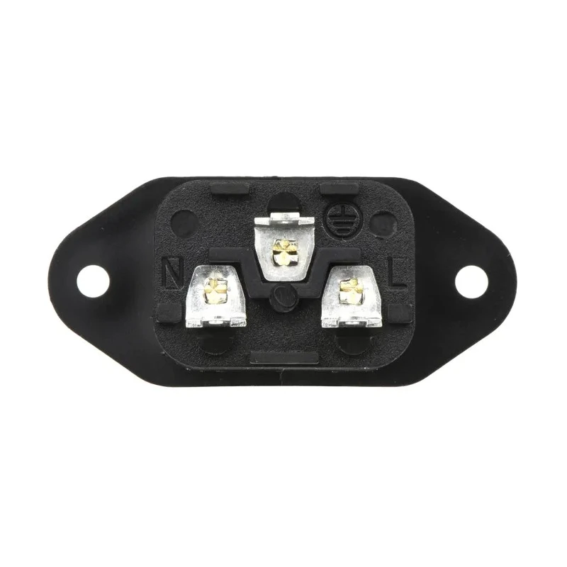 Bulgin C14 Straight Panel Mount IEC Connector 250V 10A Male Quick Connect PX0580/28