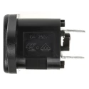Bulgin C14 Straight Panel Mount IEC Connector 250V 10A Male Quick Connect PX0580/28