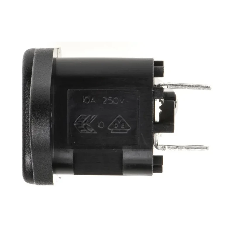 Bulgin C14 Straight Panel Mount IEC Connector 250V 10A Male Quick Connect PX0580/28
