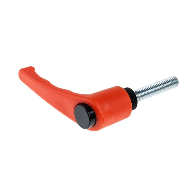 RS PRO Clamping Lever M10 x 50 mm Thermoplastic Handle Steel Shaft Orange Heavy-Duty 478-674