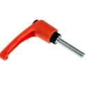 RS PRO Clamping Lever M10 x 50 mm Thermoplastic Handle Steel Shaft Orange Heavy-Duty 478-674