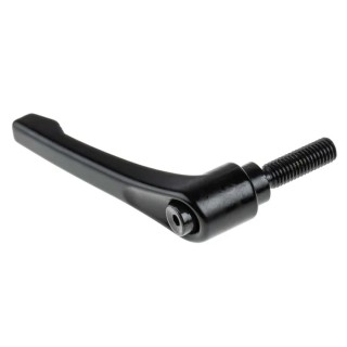 RS PRO Stainless Steel Clamping Lever, M10 Thread, 32 mm Insert Length, Die Cast Zinc Handle, Black, 78 mm Overall 478-882