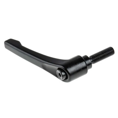 RS PRO Stainless Steel Clamping Lever, M10 Thread, 32 mm Insert Length, Die Cast Zinc Handle, Black, 78 mm Overall 478-882