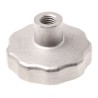 RS PRO Silver 304 Stainless Steel Multiple Lobes Clamping Knob M6 Threaded Through Hole 60 mm Diameter 478-973