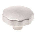 RS PRO Silver 304 Stainless Steel Multiple Lobes Clamping Knob M6 Threaded Through Hole 60 mm Diameter 478-973